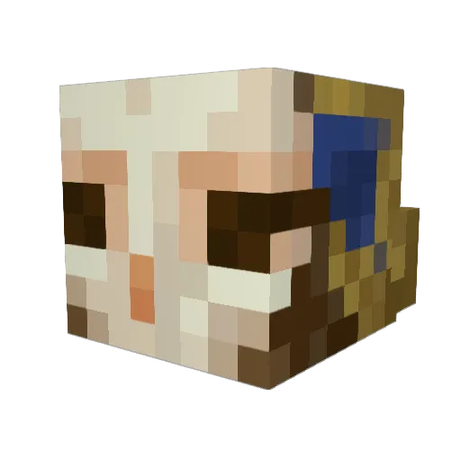 Fedepon_ Minecraft avatar head, 3D render