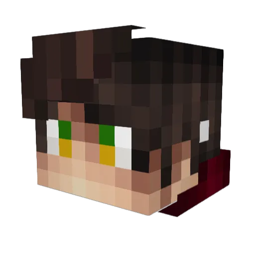 FedericoLol Minecraft avatar head, 3D render