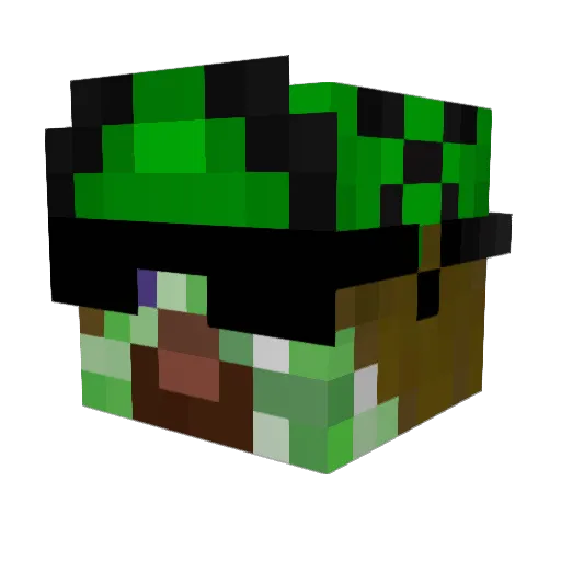 Feders Minecraft avatar head, 3D render