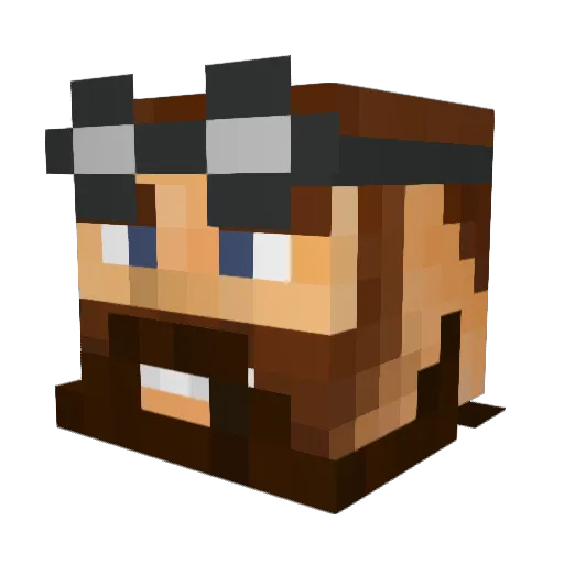 Federxon Minecraft avatar head, 3D render