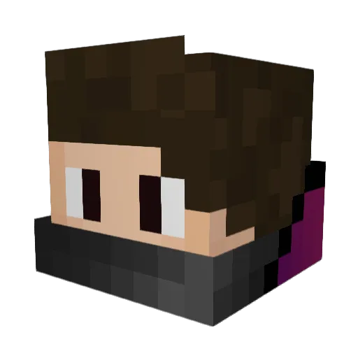 Fedgi Minecraft avatar head, 3D render