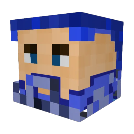 Fedi_X Minecraft avatar head, 3D render
