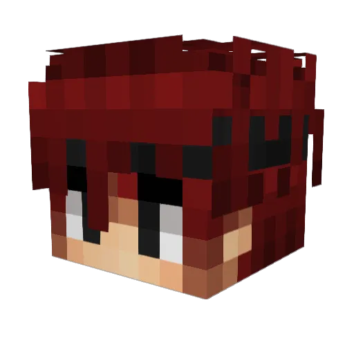 Fedis Minecraft avatar head, 3D render