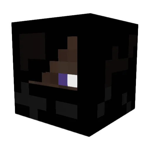Fedoskin Minecraft avatar head, 3D render