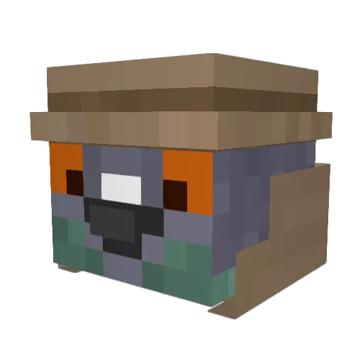 Fedrickk Minecraft avatar head, 3D render