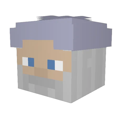 FeeDong Minecraft avatar head, 3D render