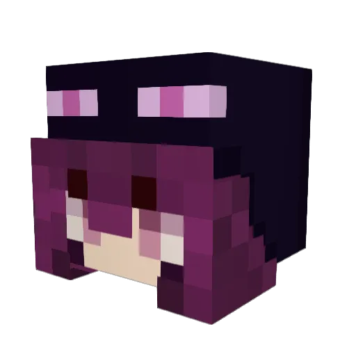 FeeGabel Minecraft avatar head, 3D render