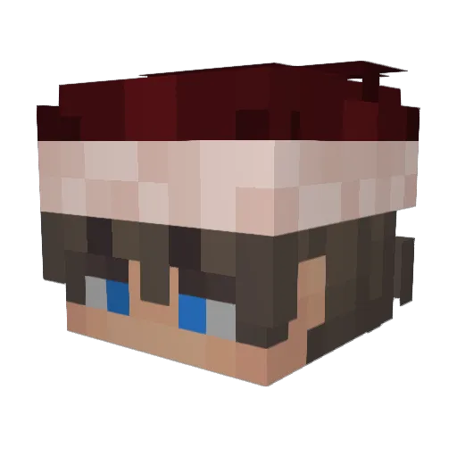 Fee_zy Minecraft avatar head, 3D render