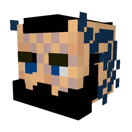 FeebleDrankard Minecraft avatar head, 3D render