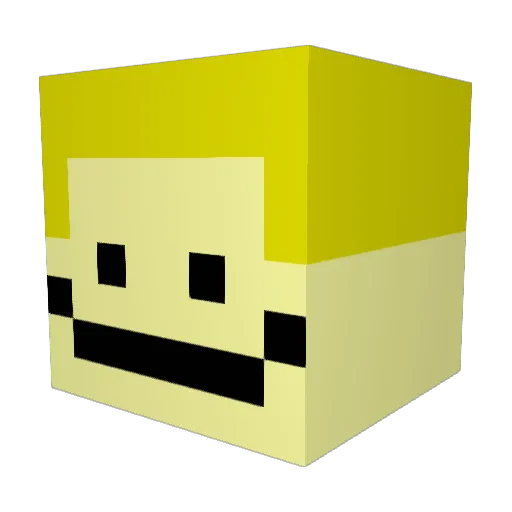 Feedbluetooth Minecraft avatar head, 3D render