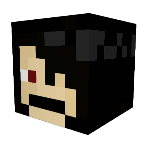 Feedyah Minecraft avatar head, 3D render