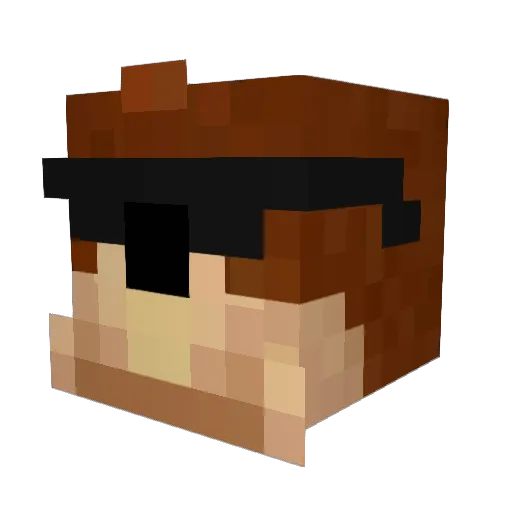 Feeee_ Minecraft avatar head, 3D render