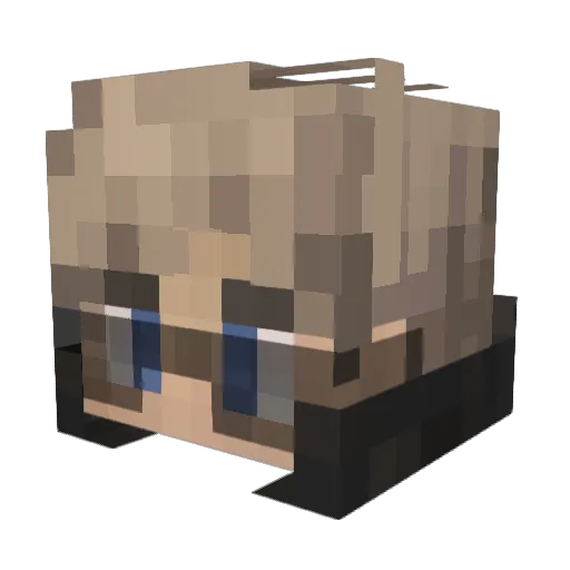 Feeeeelpss Minecraft avatar head, 3D render