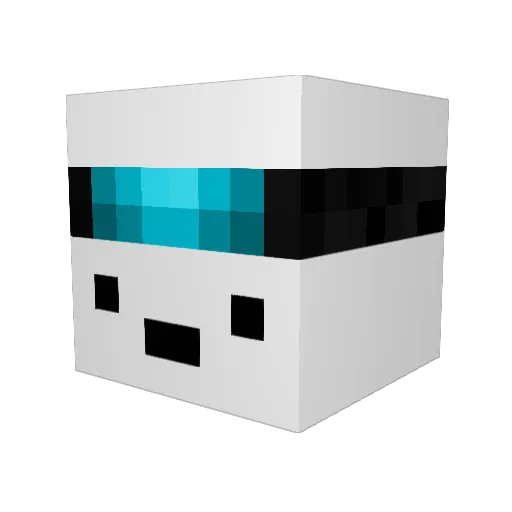 Feeizy Minecraft avatar head, 3D render