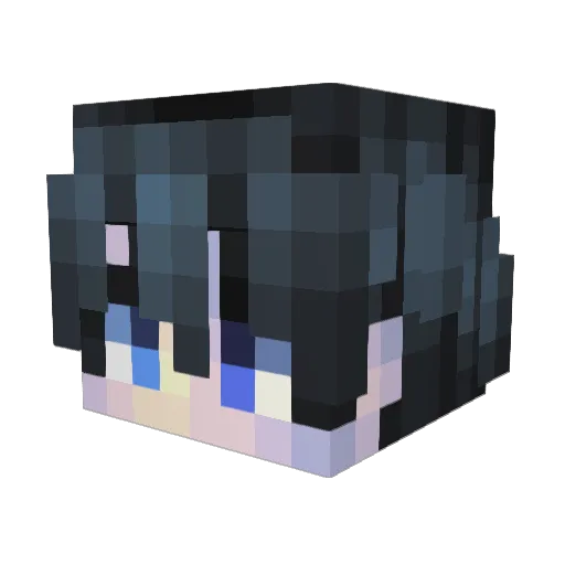 Feeje Minecraft avatar head, 3D render