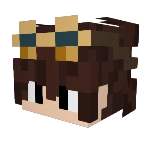 FeelDeathPLW Minecraft avatar head, 3D render