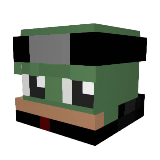 FeelMaPain Minecraft avatar head, 3D render