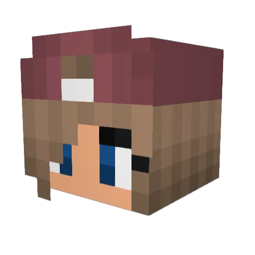 FeelMyAdidas Minecraft avatar head, 3D render