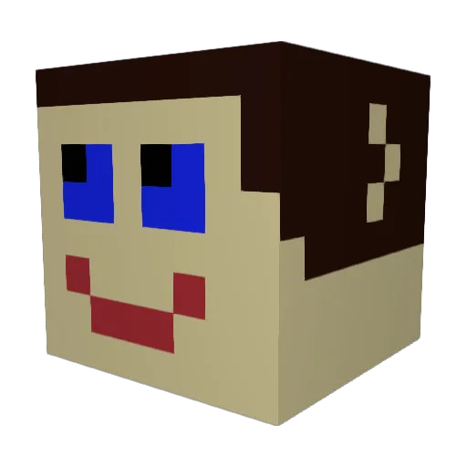 Feel_It_Plays Minecraft avatar head, 3D render