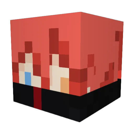 FeelingMoon Minecraft avatar head, 3D render