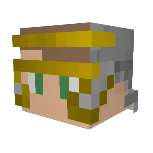 FeelpsPvP Minecraft avatar head, 3D render