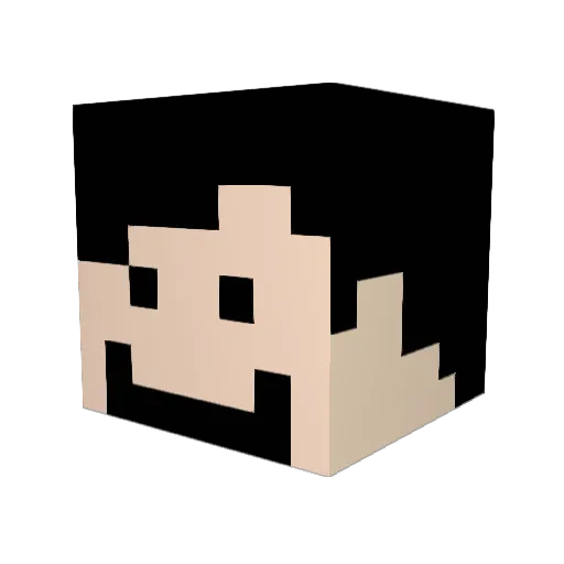 Feels12 Minecraft avatar head, 3D render