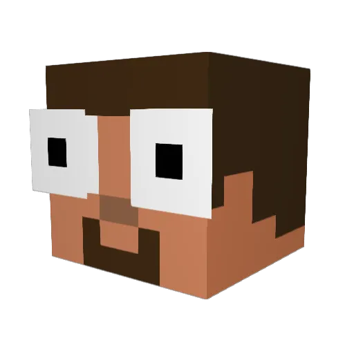 FeeshyGuy Minecraft avatar head, 3D render