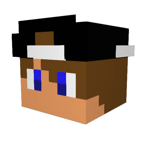 FeetBangus Minecraft avatar head, 3D render