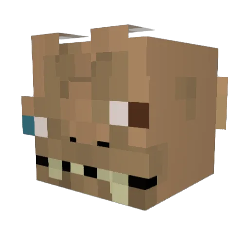 FeetFeaster Minecraft avatar head, 3D render