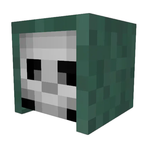 Feetmas Minecraft avatar head, 3D render