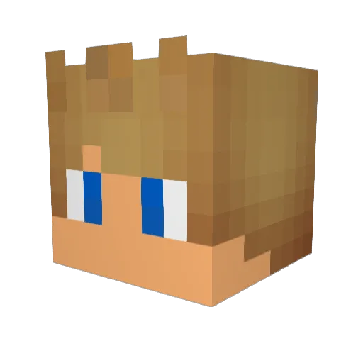 Feexyo Minecraft avatar head, 3D render