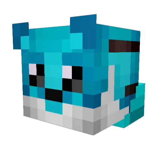 Feezch Minecraft avatar head, 3D render