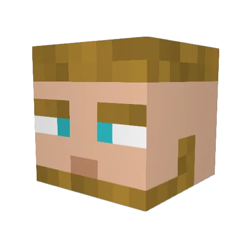 Fefaz10 Minecraft avatar head, 3D render