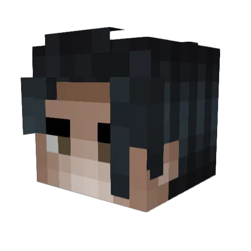 FeffMc Minecraft avatar head, 3D render