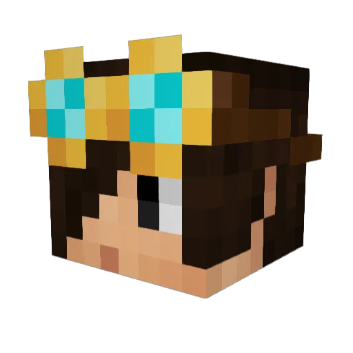 FeffePallino Minecraft avatar head, 3D render