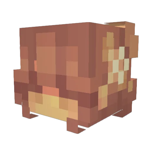 Feffy Minecraft avatar head, 3D render