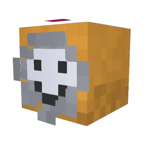 Fefij Minecraft avatar head, 3D render
