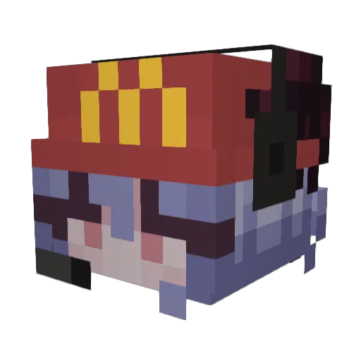 Fefriin Minecraft avatar head, 3D render