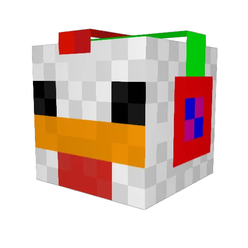 Fegarx Minecraft avatar head, 3D render