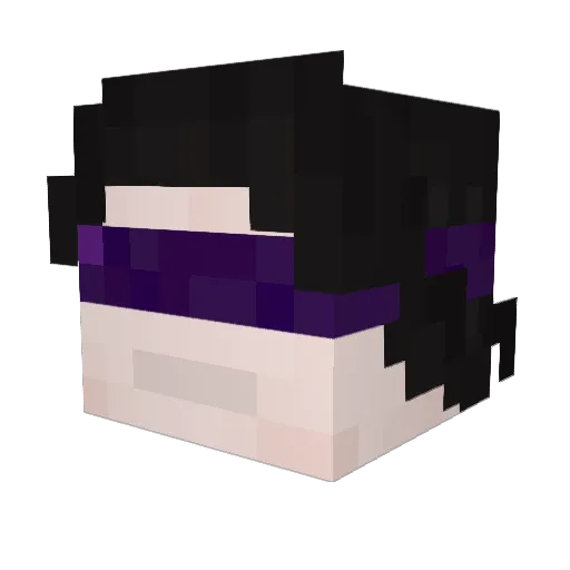 Fehay Minecraft avatar head, 3D render