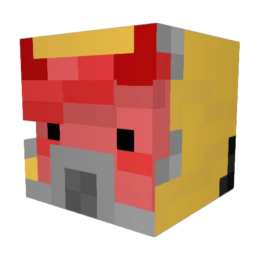 Fehg98 Minecraft avatar head, 3D render