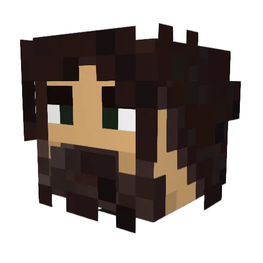 Fehlz Minecraft avatar head, 3D render