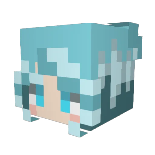 Fei_Xiang15 Minecraft avatar head, 3D render