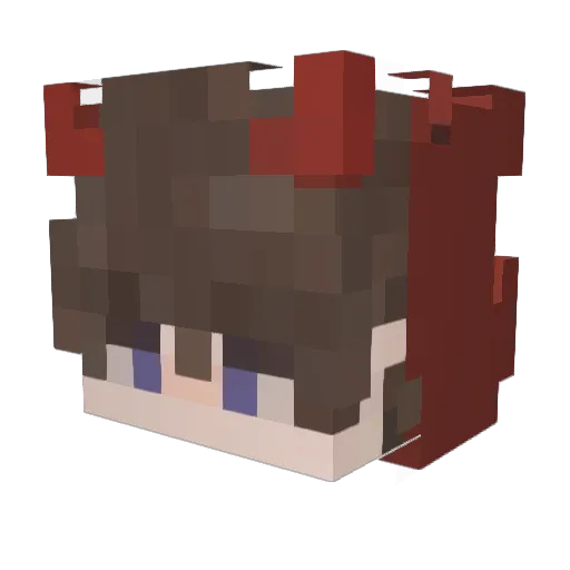 Fei_zai_devilkin Minecraft avatar head, 3D render