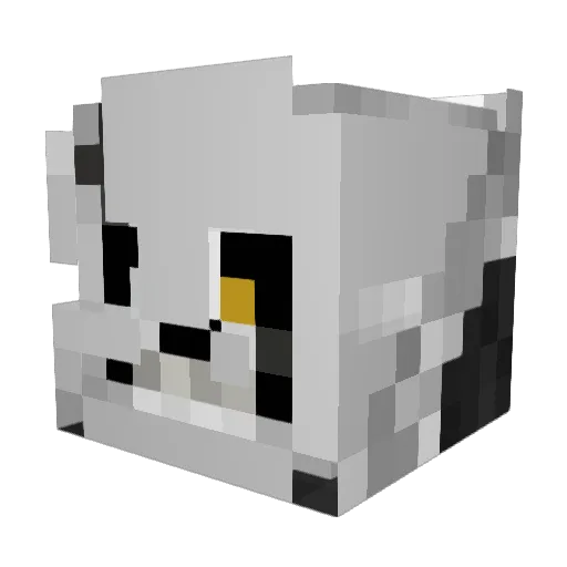 Feidushka Minecraft avatar head, 3D render