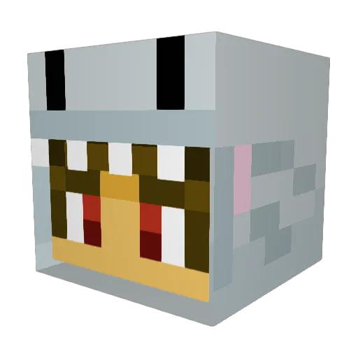 FeijaoSama Minecraft avatar head, 3D render