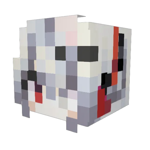 Feiju_l Minecraft avatar head, 3D render