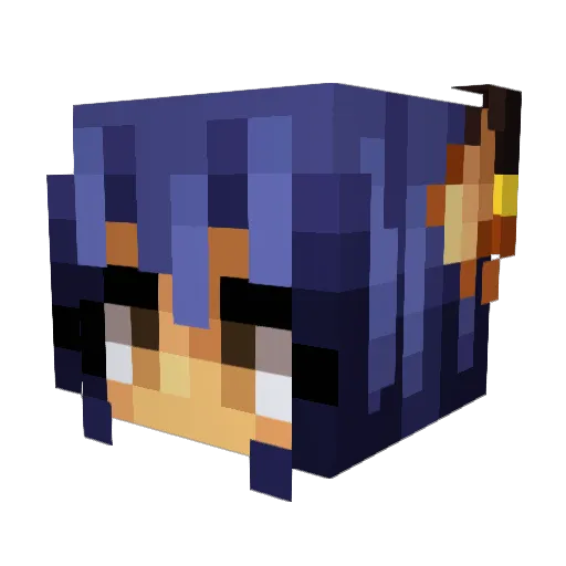 FeistyGeist Minecraft avatar head, 3D render