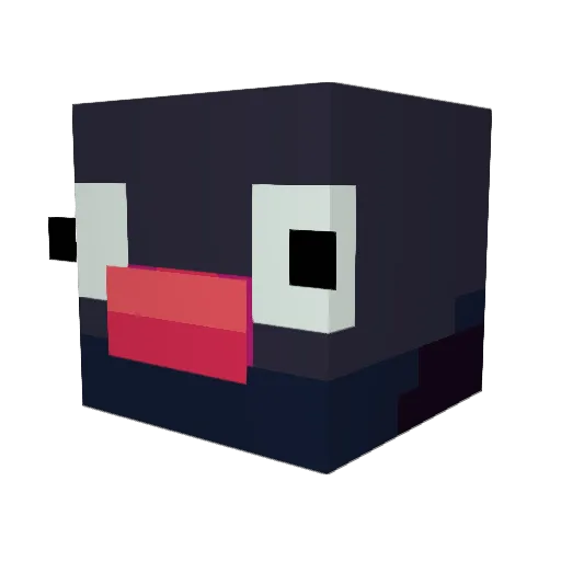 FeistyRainbow Minecraft avatar head, 3D render