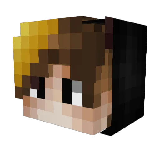 Fejefy Minecraft avatar head, 3D render
